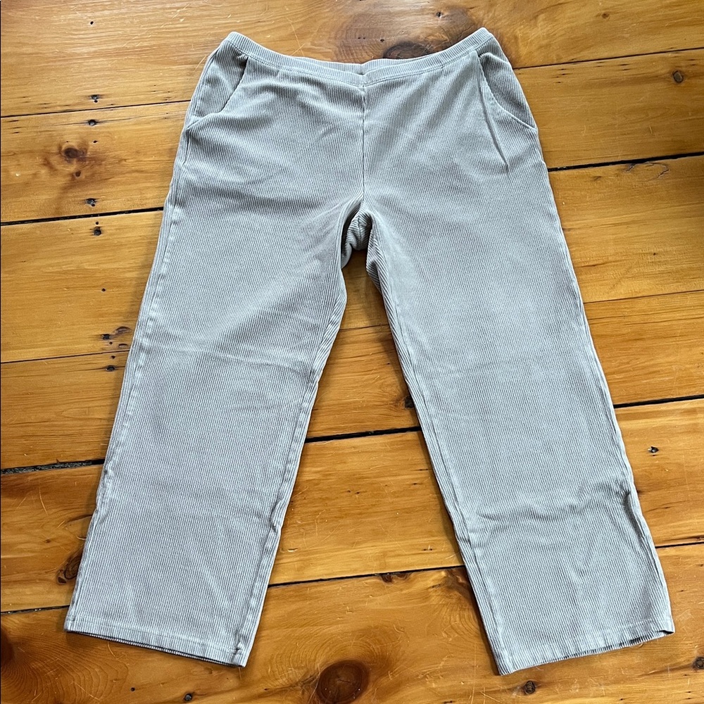 L.L. Bean Women's Perfect Fit Knit Cords, Straight-Leg, Tan, Size L Petite